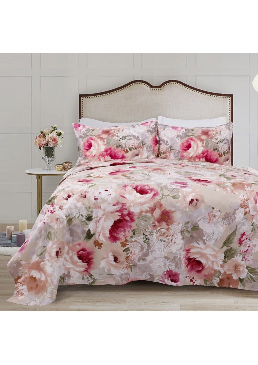 Σετ σεντόνια Cotton Brushed υπέρδιπλα Westin Art 12004 230x260 Εμπριμέ Beauty Home ΣΕΤ 4ΤΜΧ