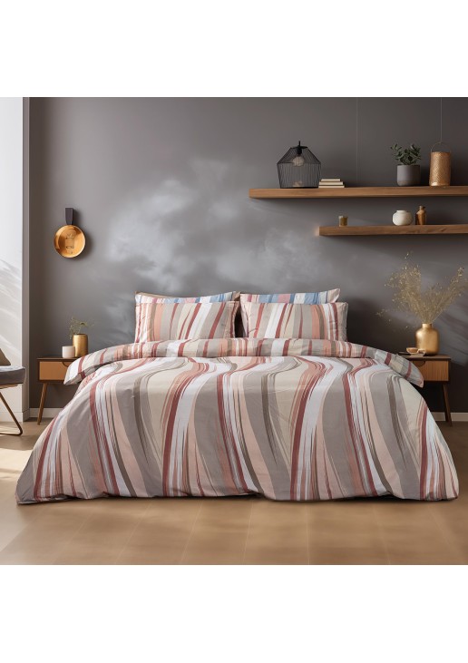 Beauty Home Σετ σεντόνια King size Lily Art 12086 270x260 Μπεζ,Κεραμιδί