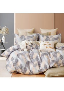 Beauty Home Σετ σεντόνια υπέρδιπλα με λάστιχο Art 12144 Annie 165x200+30 Γκρι,Μπεζ