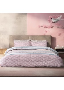Beauty Home Σετ παπλωματοθήκη υπέρδιπλη Mnemba Art 12184 230x250 Ροζ