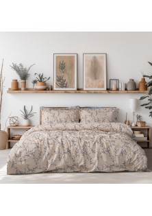 Beauty Home Σετ κουβερλί υπέρδιπλο Art 12210 Anastasia 100% Βαμβακοσατέν 300tc 220x240 Μπεζ