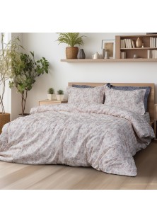 Beauty Home Σετ κουβερλί υπέρδιπλο Art 12213 Renata 100% Βαμβακοσατέν 300tc 220x240 Μπεζ