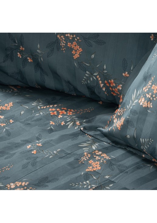 Beauty Home Σετ κουβερλί υπέρδιπλο Art 12217 Gemini 100% Βαμβακοσατέν 300tc 220x240 Κυπαρισσί