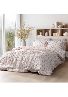 Beauty Home Σετ κουβερλί υπέρδιπλο Art 12218 Chloe 100% Βαμβακοσατέν 300tc 220x240 Μπεζ