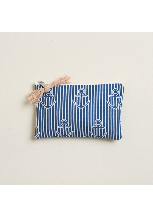 Beauty Home ΠΟΡΤΟΦΟΛΑΚΙ 9 x 16 cm ΑΓΚΥΡΑ ΡΙΓΕ ΜΠΛΕ