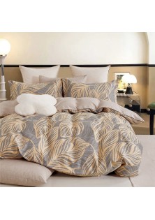 Beauty Home Σετ παπλωματοθήκη υπέρδιπλη Art 12607 Andre 230x250 Γκρι,Κίτρινο
