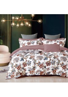 Beauty Home Σετ κουβερλί υπέρδιπλο Art 12612 Flaure 220x240 Εκρού,Σάπιο μήλο