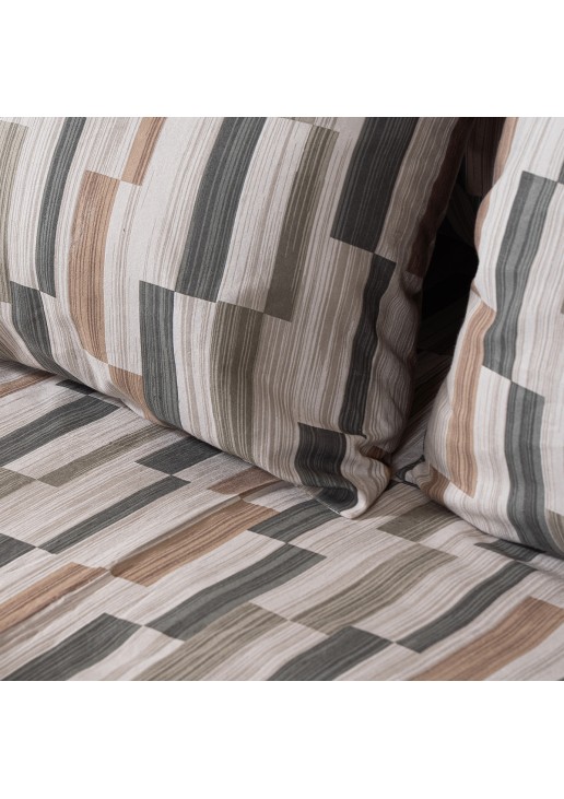 Beauty Home Σετ παπλωματοθήκη φανελένια υπέρδιπλη Pinot Art 12632 230x250 Μπεζ,Πράσινο