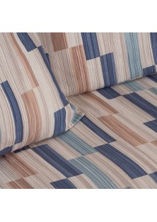 Beauty Home Σετ παπλωματοθήκη φανελένια υπέρδιπλη Candy Art 12633 230x250 Μπεζ,Μπλε