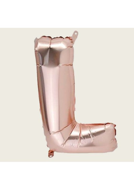 Beauty Home ΜΠΑΛΟΝΙ ΓΡΑΜΜΑ “L” 36cm ΡΟΖ ΧΡΥΣΟ