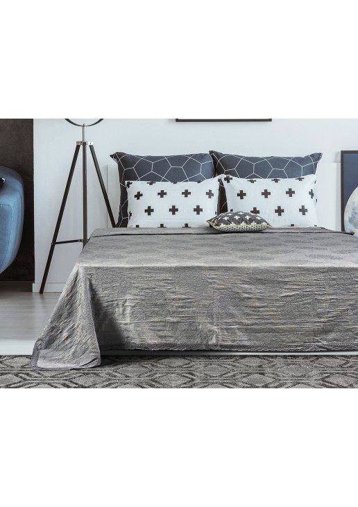 Beauty Home Κουβέρτα ζακάρ Art 1348 με δαντέλα υπέρδιπλη σε 4 χρώματα 230x250 Candy