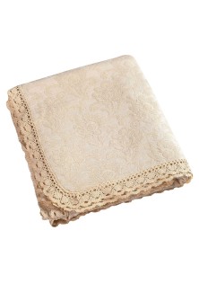 Beauty Home Κουβέρτα ζακάρ Art 1349 με δαντέλα υπέρδιπλη σε 5 χρώματα 230x250 Smoke