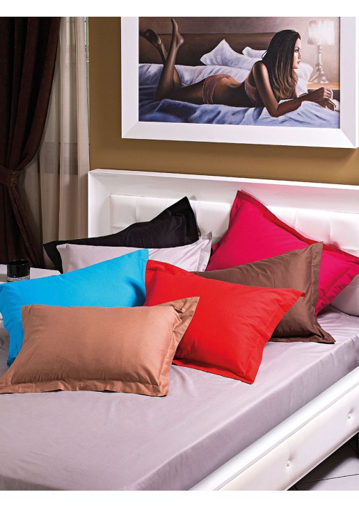 Beauty Home Παπλωματοθήκη υπέρδιπλη μονόχρωμη 100% Βαμβακοσατέν σε 4 αποχρώσεις Art 1380 230x240 Φουξ