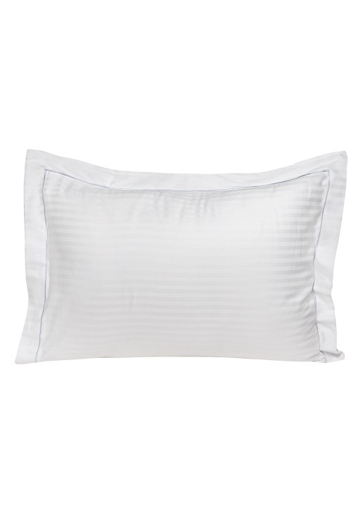 Beauty Home Ζεύγος μαξιλαροθήκες πλακέ Oxford Dobby Cotton Rich Blend Art 1381 53x73+5 Λευκό