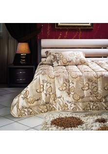 Beauty Home Σετ κουβερλί υπέρδιπλο Art 1447 220x240 Εμπριμέ,Χρυσαφί