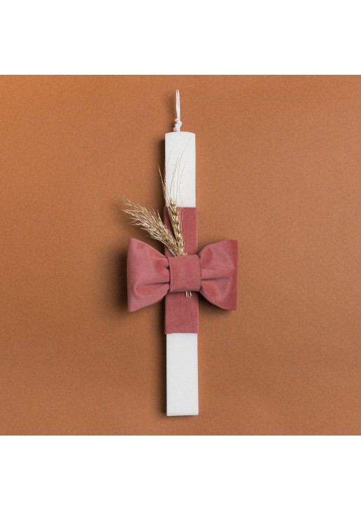 Beauty Home ΛΑΜΠΑΔΑ 33cm ΜΟΝΟΧΡΩΜΟΣ ΦΙΟΓΚΟΣ ΒΕΛΟΥΔΟ ΣΑΠΙΟ ΜΗΛΟ ΣΕ ΣΥΣΚΕΥΑΣΙΑ ΔΩΡΟΥ