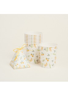 Beauty Home ΤΡΙΓΩΝΟ ΚΟΥΤΑΚΙ ΛΕΜΟΝΙΑ ΜΕ ΚΟΡΔΕΛΑ 8,5 x 6,5 cm 10 ΤΜΧ