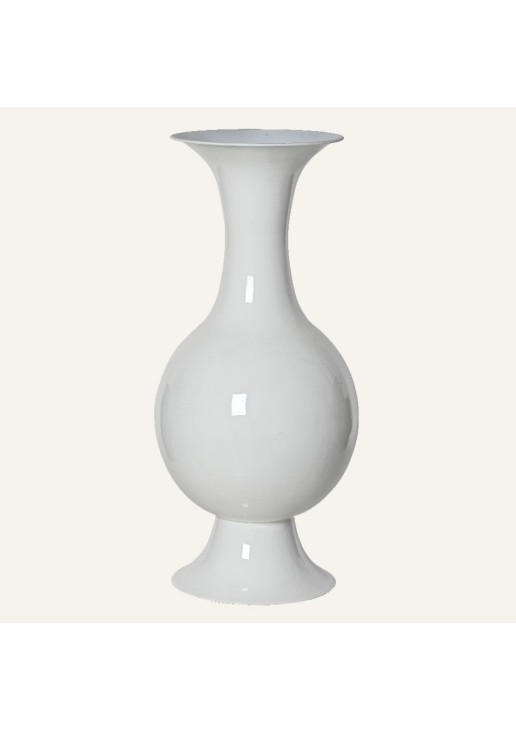 Beauty Home Μεταλλικό Βάζο Λευκό 25 x 56 cm