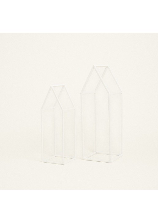 Beauty Home ΜΕΤΑΛΛΙΚΟ ΣΠΙΤΙ ΣΕΤ 2 ΤΜΧ ΛΕΥΚΟ 36 – 45 CM