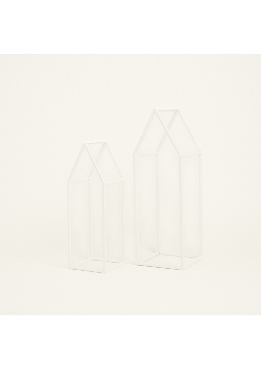 Beauty Home ΜΕΤΑΛΛΙΚΟ ΣΠΙΤΙ ΣΕΤ 2 ΤΜΧ ΛΕΥΚΟ 36 – 45 CM