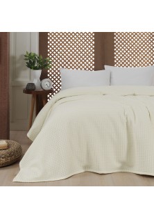 Πικέ μονή waffle Art 1990 Cream 170x240 Εκρού Beauty Home