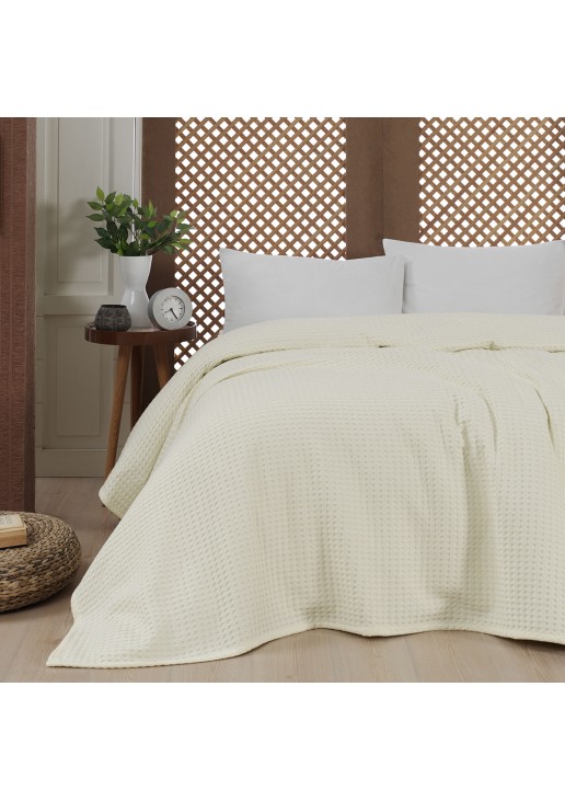 Beauty Home Πικέ μονή waffle Art 1990 Cream 170x240 Εκρού