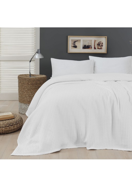 Beauty Home Πικέ υπέρδιπλη waffle Art 1990 White 230x240 Λευκό
