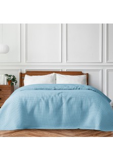 Beauty Home Πικέ μονή waffle Art 1990 L. Blue 170x240 Γαλάζιο