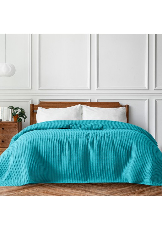 Beauty Home Πικέ μονή waffle Art 1990 Petrol 170x240 Πετρόλ