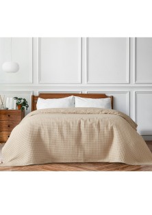 Beauty Home Πικέ υπέρδιπλη waffle Art 1990 Sand 230x240 Μπεζ