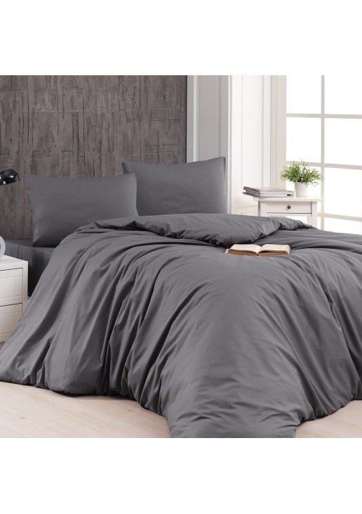 Beauty Home Παπλωματοθήκη υπέρδιπλη μονόχρωμη Art 1999 230x250 Ανθρακί