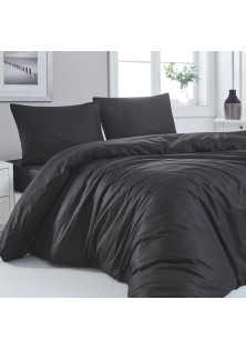 Beauty Home Παπλωματοθήκη μονή μονόχρωμη Art 1999 170x250 Μαύρο