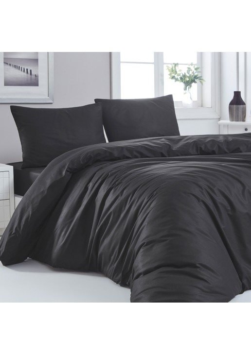 Beauty Home Παπλωματοθήκη μονή μονόχρωμη Art 1999 170x250 Μαύρο