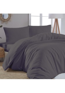 Beauty Home Παπλωματοθήκη μονή μονόχρωμη Art 1999 170x250 Καφέ