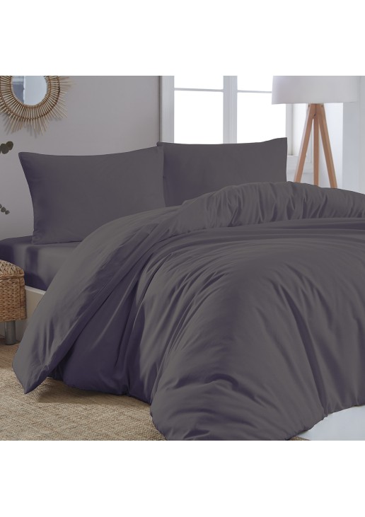 Beauty Home Παπλωματοθήκη μονή μονόχρωμη Art 1999 170x250 Καφέ
