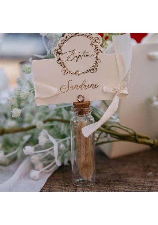 Beauty Home ΓΥΑΛΙΝΟΣ ΣΩΛΗΝΑΣ ΜΕ ΑΠΟΞΗΡΑΜΕΝΑ LAGURUS ΣΕΤ 4 ΤΜΧ ΕΚΡΟΥ 8 x 2 cm