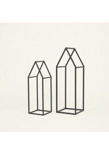 Beauty Home ΜΕΤΑΛΛΙΚΟ ΣΠΙΤΙ ΣΕΤ 2 ΤΜΧ ΜΑΥΡΟ 36 – 45 CM