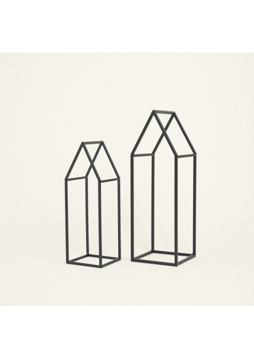 Beauty Home ΜΕΤΑΛΛΙΚΟ ΣΠΙΤΙ ΣΕΤ 2 ΤΜΧ ΜΑΥΡΟ 36 – 45 CM