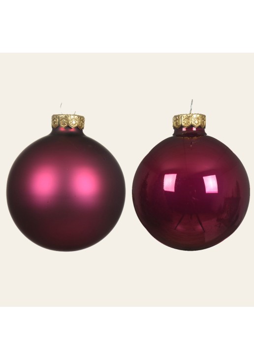 Beauty Home ΓΥΑΛΙΝΕΣ ΜΠΑΛΕΣ ΜΑΤΖΕΝΤΑ 10 CM ΣΕΤ 6 ΤΜΧ