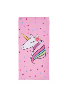 Beauty Home Πετσέτα θαλάσσης διπλής όψης παιδική Microfiber Αrt 2266 Ροζ