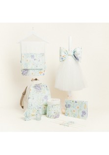 Beauty Home ΣΕΤ ΒΑΠΤΙΣΗΣ ΠΟΠΛΙΝΑ ΑΝΘΗ ΣΕ ΒΕΡΑΜΑΝ ΦΟΝΤΟ