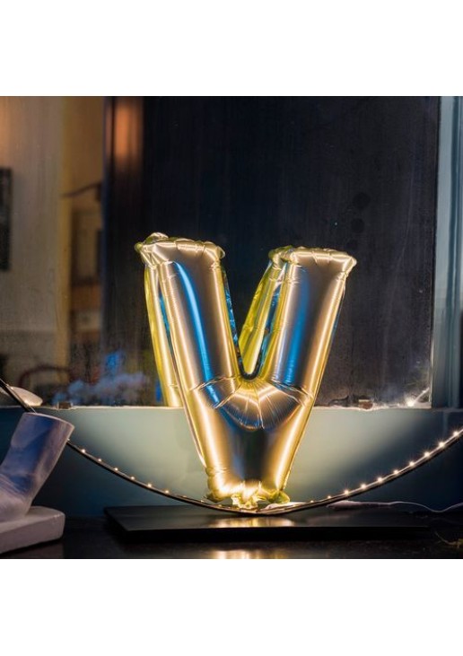Beauty Home ΜΠΑΛΟΝΙ ΓΡΑΜΜΑ “V” 36cm-ΧΡΥΣΟ