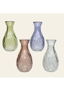 Beauty Home Γυάλινο Βαζάκι 5.5 x 10 cm Λιλά