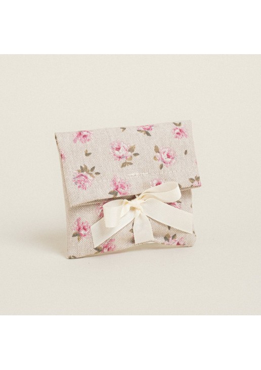 Beauty Home ΠΟΥΓΚΙ ΜΕ ΚΟΡΔΕΛΑ 12 x 17 cm ΜΙΝΙ ΦΛΟΡΑΛ ΜΠΕΖ