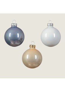 Beauty Home ΓΥΑΛΙΝΕΣ ΜΠΑΛΕΣ 3 ΧΡΩΜΑΤΑ 6 cm ΣΕΤ 20 ΤΜΧ