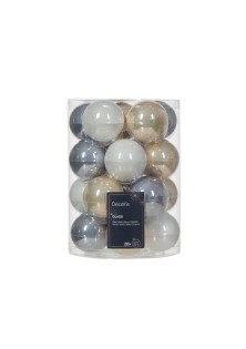 Beauty Home ΓΥΑΛΙΝΕΣ ΜΠΑΛΕΣ 3 ΧΡΩΜΑΤΑ 6 cm ΣΕΤ 20 ΤΜΧ