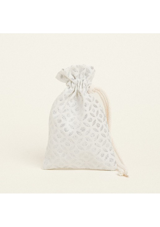 Beauty Home ΠΟΥΓΚΙ ΜΕ ΚΟΡΔΟΝΙ 12 x 17 cm ΖΑΚΑΡ ΕΚΡΟΥ-ΑΣΗΜΙ