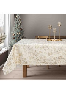 Beauty Home ΤΡΑΠΕΖΟΜΑΝΤΗΛΟ ΖΑΚΑΡ ΚΑΡΥΟΘΡΑΥΣΤΗΣ ΜΕ ΧΡΥΣΟ ΛΟΥΡΕΞ 135 x 135 cm