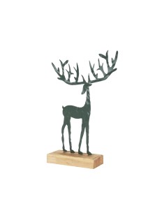 Beauty Home ΜΕΤΑΛΛΙΚΟΣ ΤΑΡΑΝΔΟΣ ΜΕ ΒΑΣΗ DARK GREEN 5 x 15 x 23,5 CM