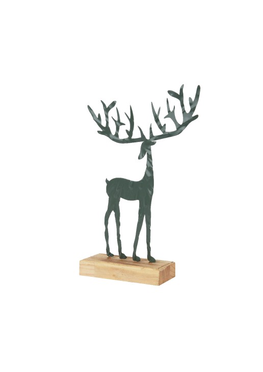 Beauty Home ΜΕΤΑΛΛΙΚΟΣ ΤΑΡΑΝΔΟΣ ΜΕ ΒΑΣΗ DARK GREEN 5 x 15 x 23,5 CM